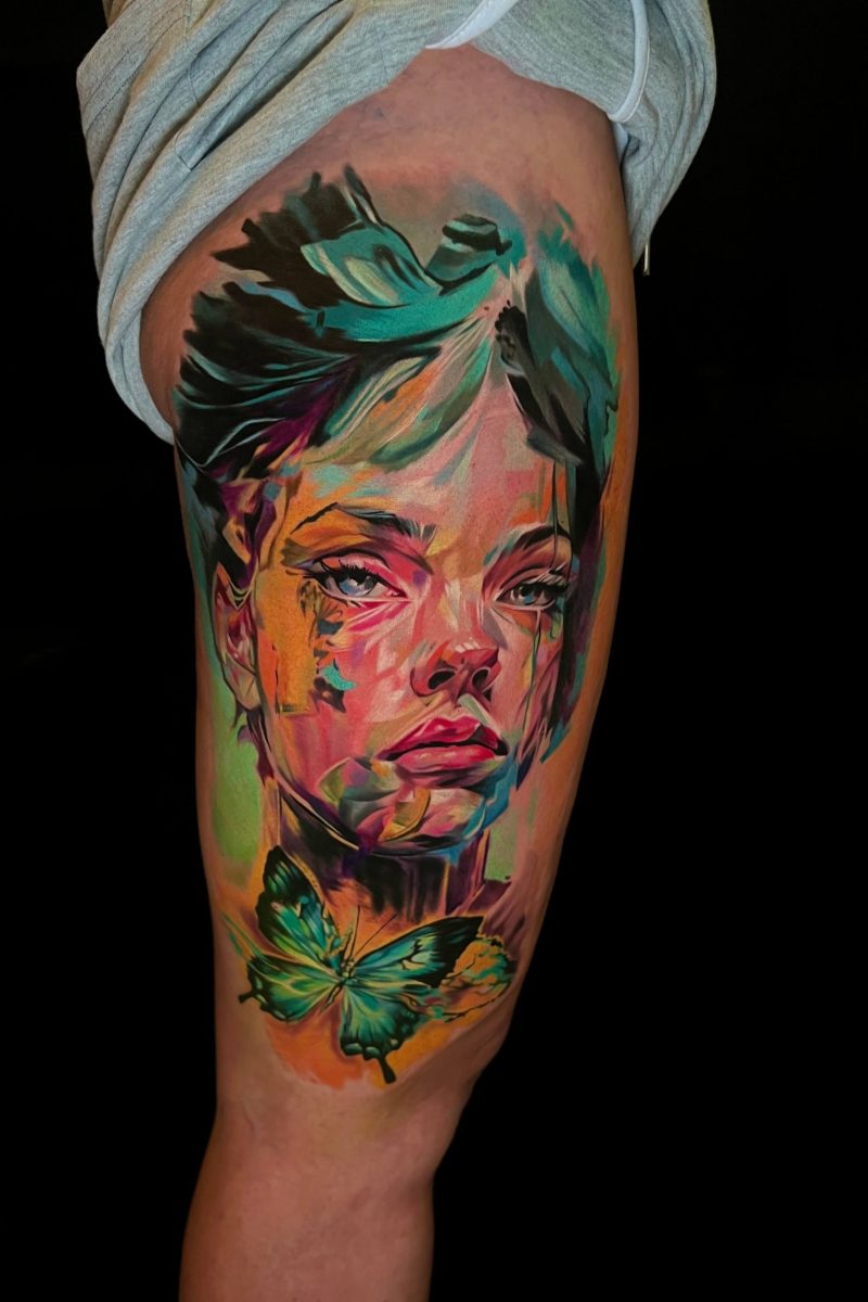 face2face tattoo studio braunschweig color portrait tattoo